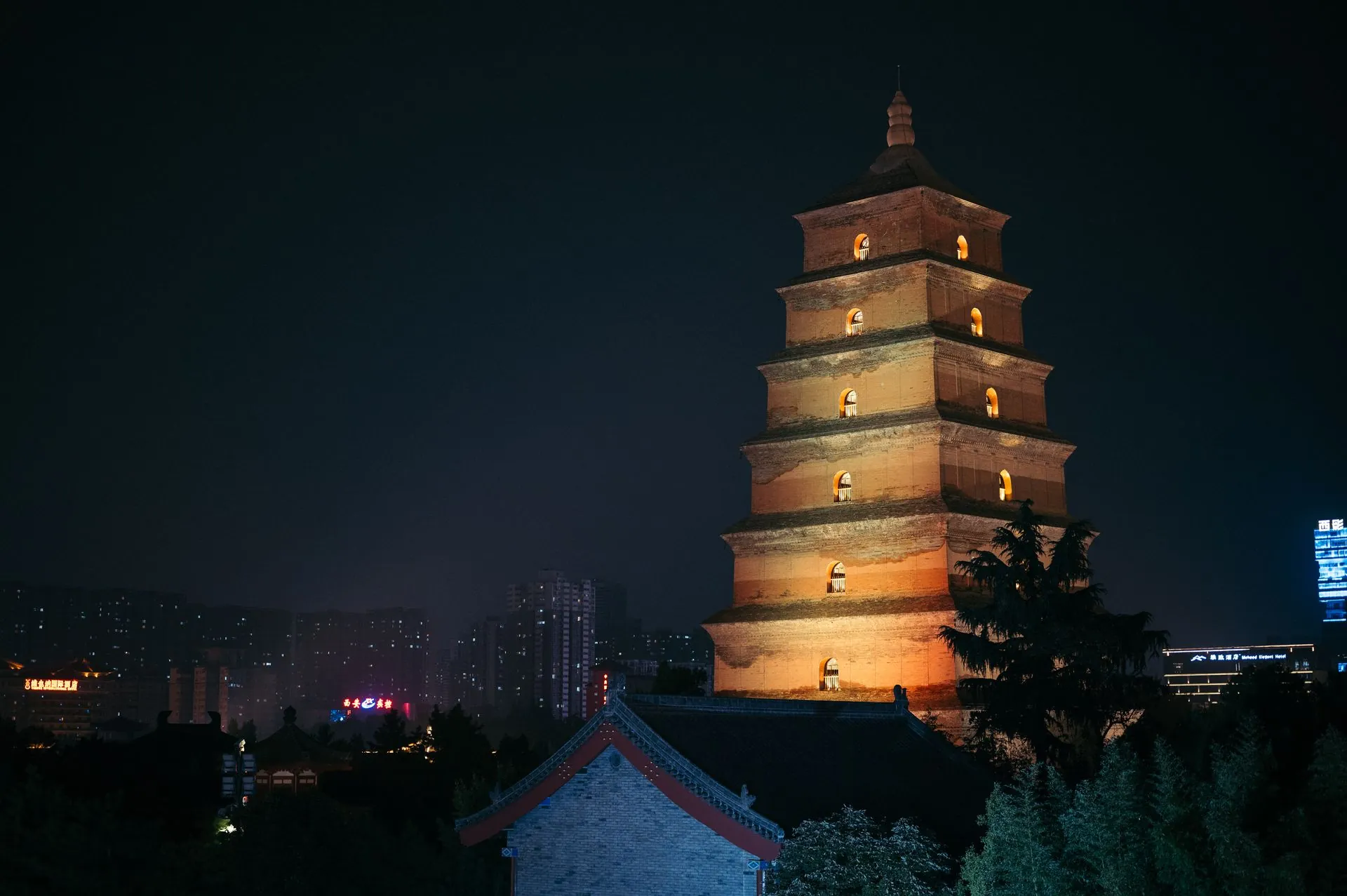 Giant Wild Goose Pagoda detail